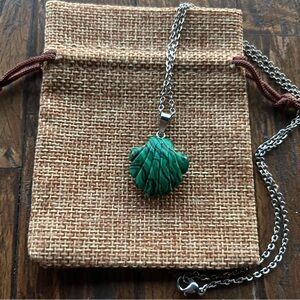Synthetic Malachite Shell Necklace Imitation Malachite Necklace Crystal Necklace